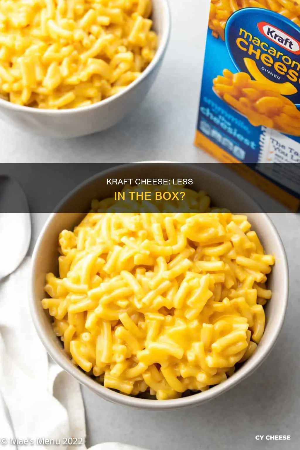 is kraft putting less cheese in their boxes