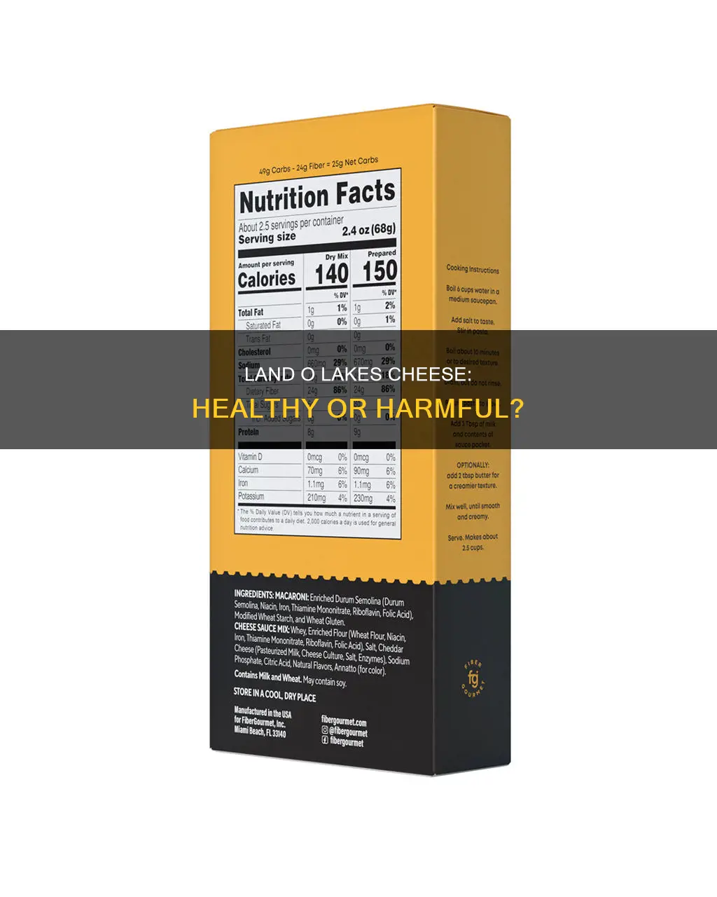 is land o lakes american cheese bad for you