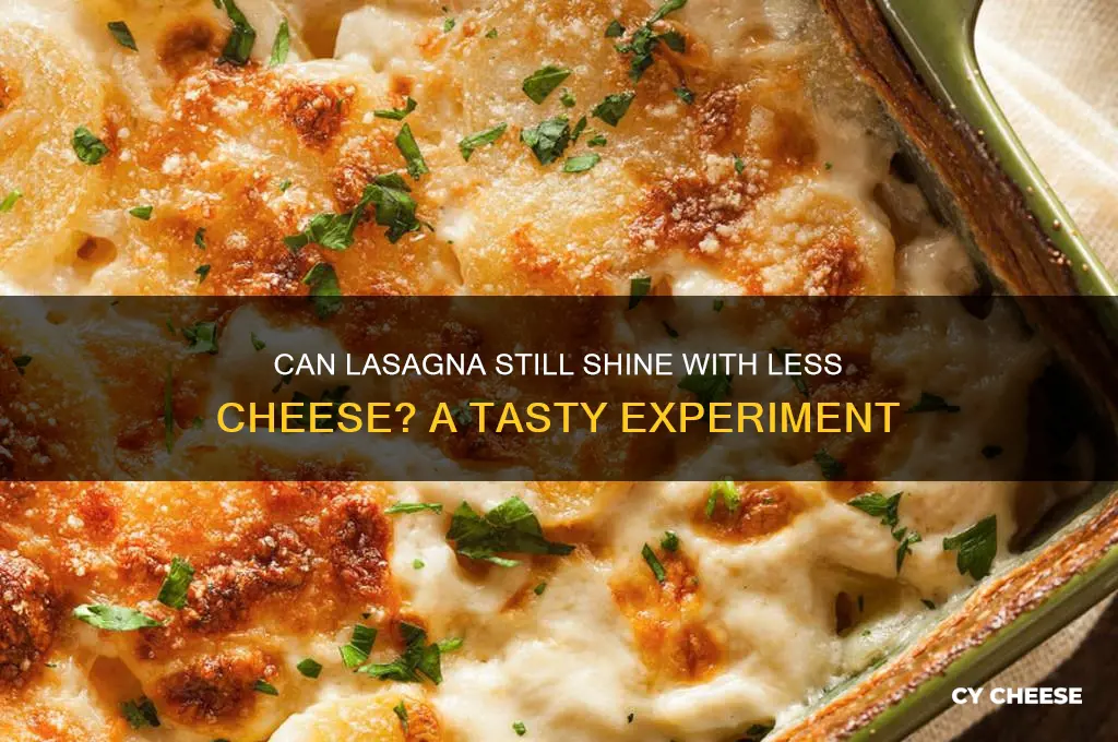 is lasagna with less cheese turn out ok