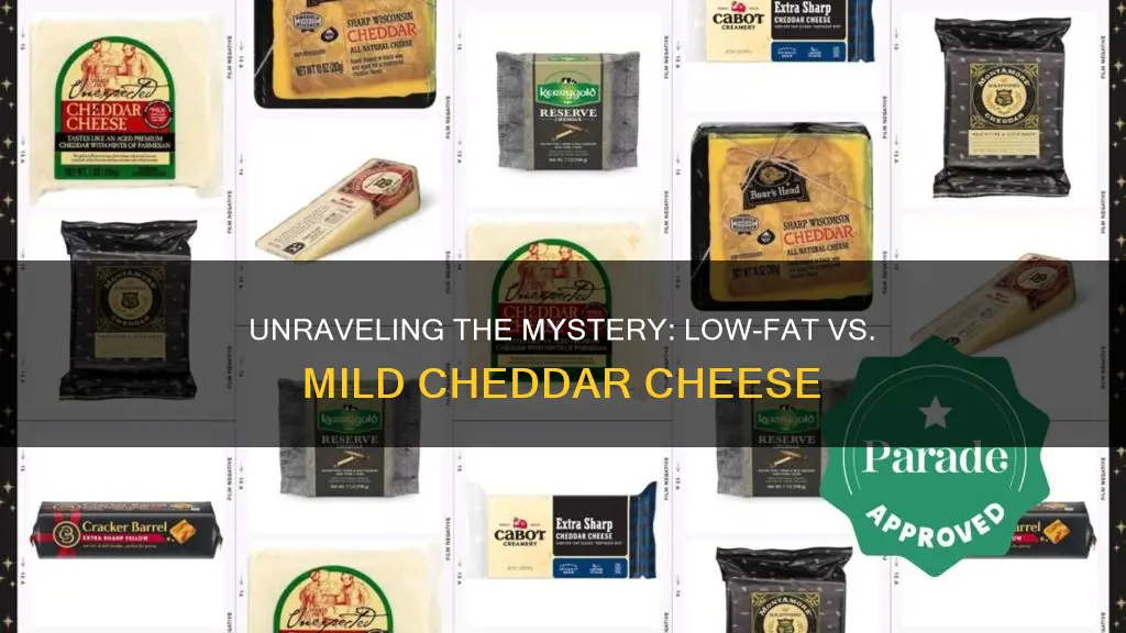 is low-fat cheddar cheese the same as mild cheddar cheese