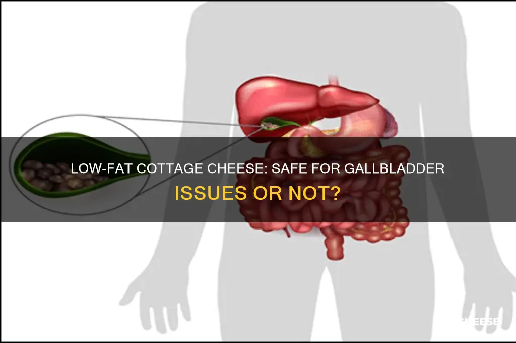 is low fat cottage cheese ok for gallbladder problems