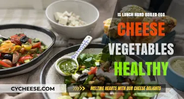 Healthy Lunch: Hard-Boiled Egg, Cheese, and Veggies