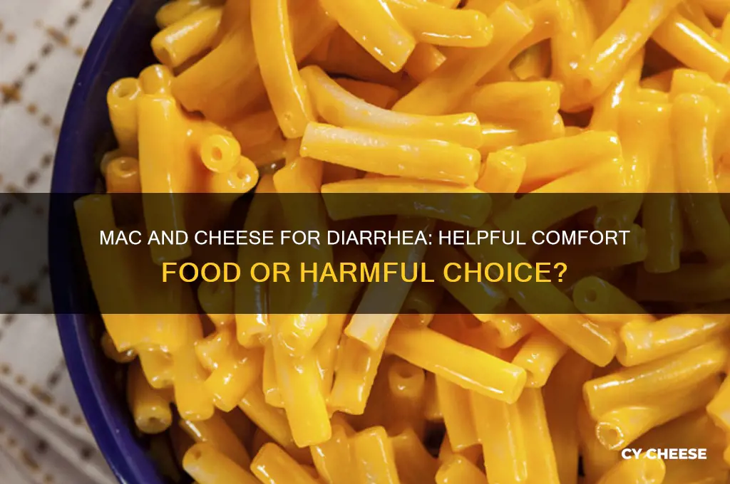is macaroni and cheese good for diarrhea