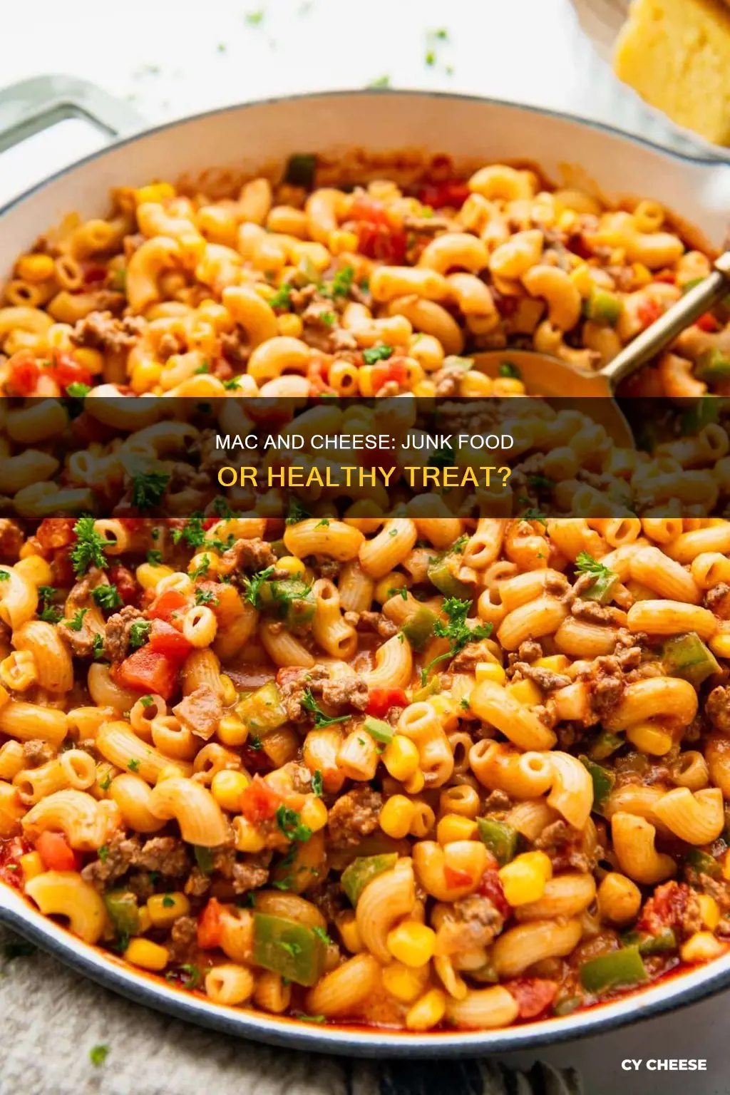 is macaroni and cheese junk food