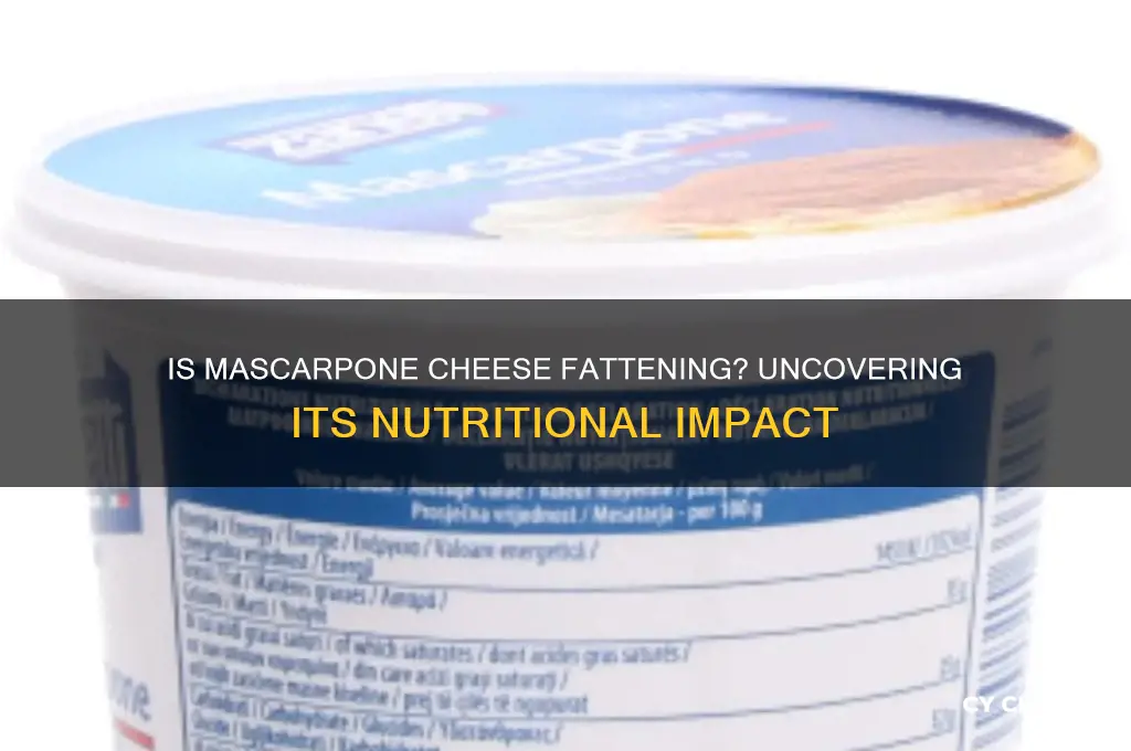 is mascarpone cheese fattening