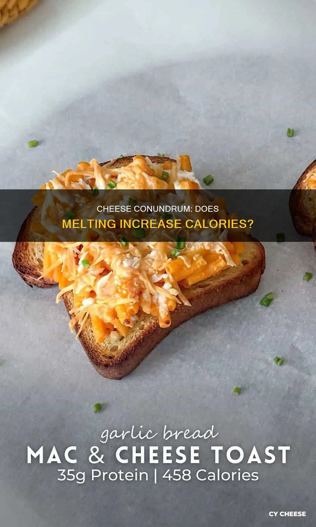 is melted cheese more calories