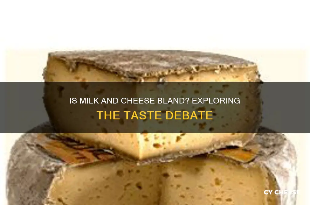 is milk and cheese bland