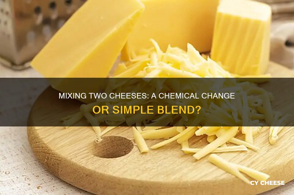 is mixing 2 cheeses in a bowl a chemical change