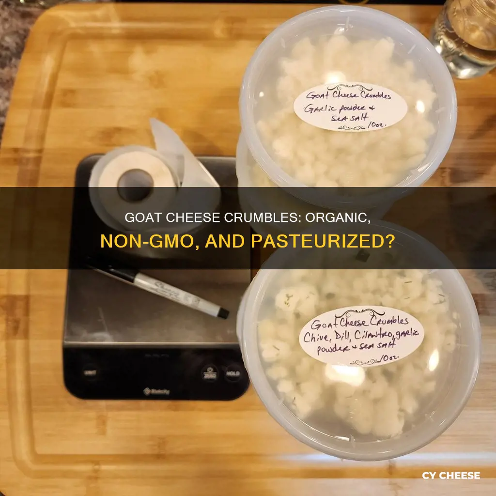 is montchevre pasturized goat cheese ceumbles non-gmo and organic