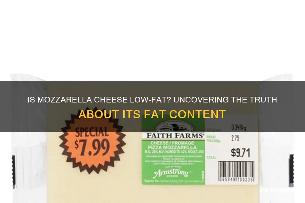 is mozzerela cheese low-fat