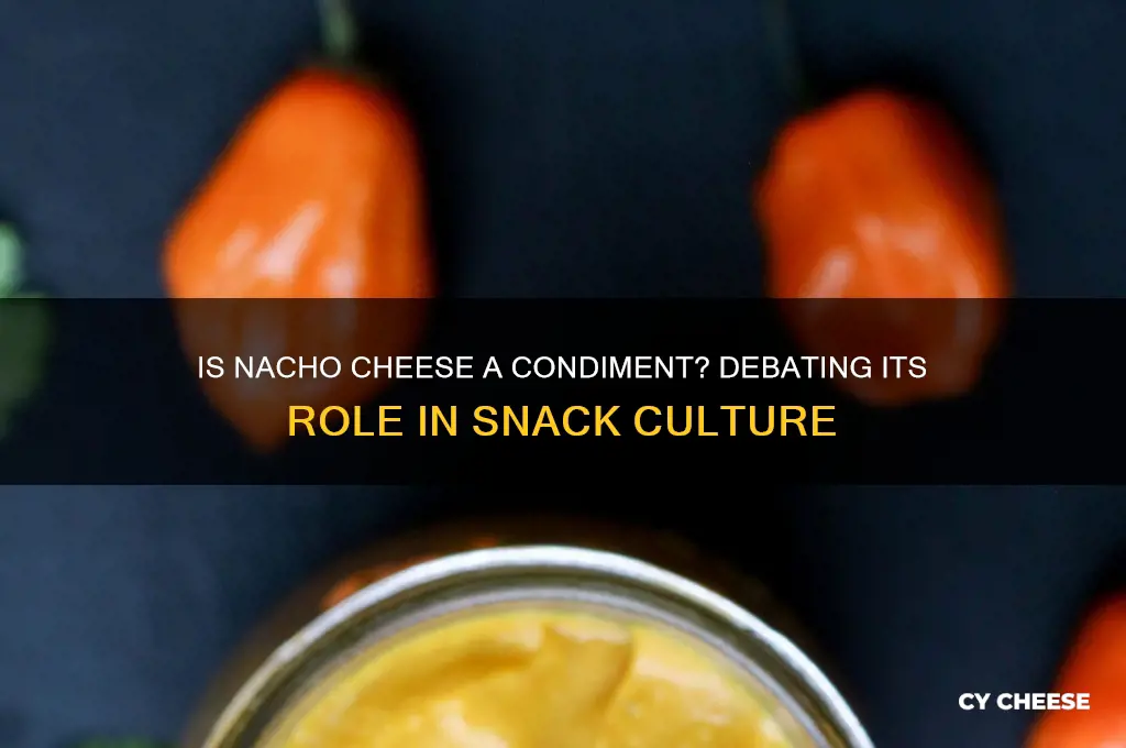is nacho cheese a condiment