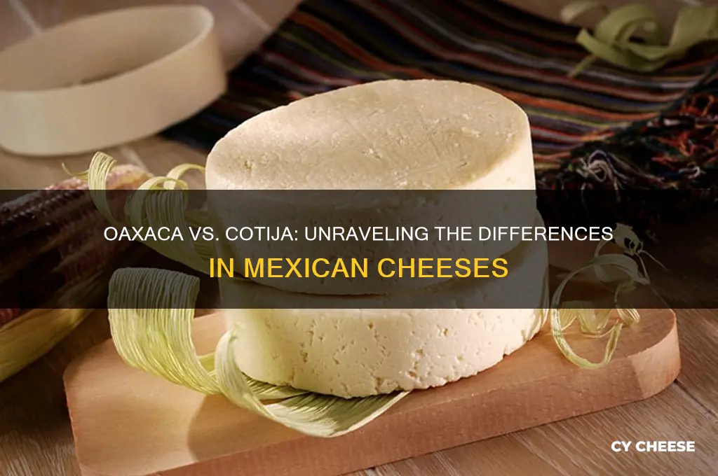 is oaxaca cheese the same as cotija cheese