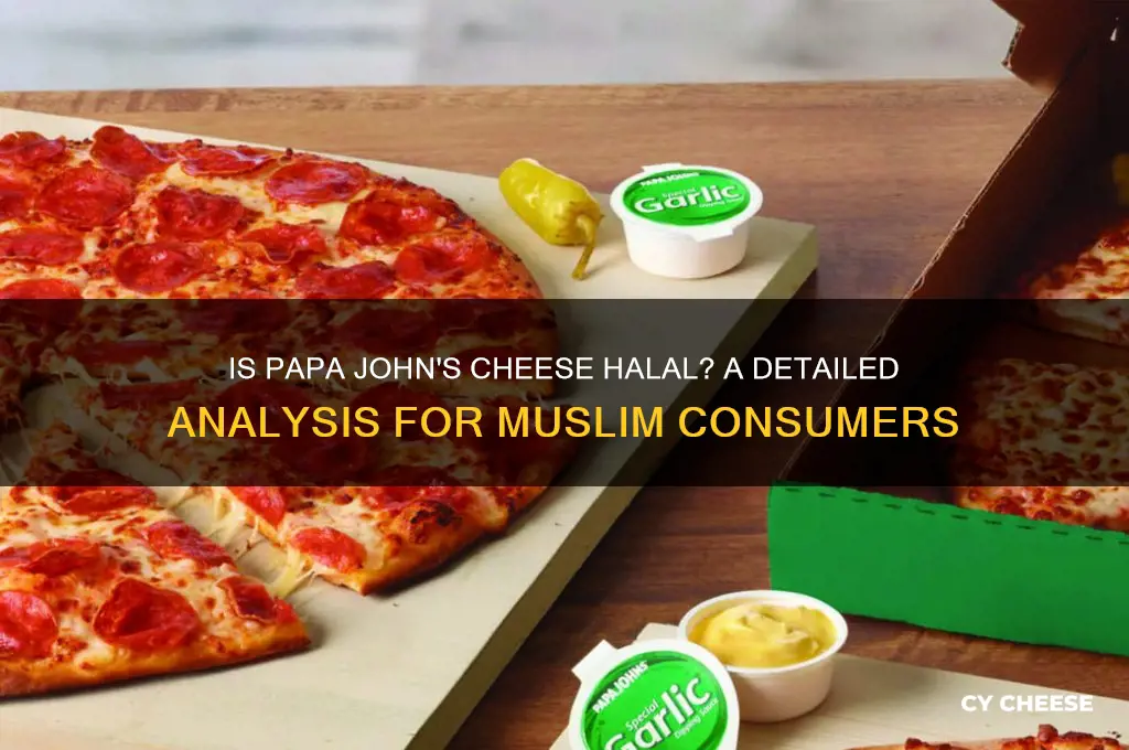 is papa johns cheese halal