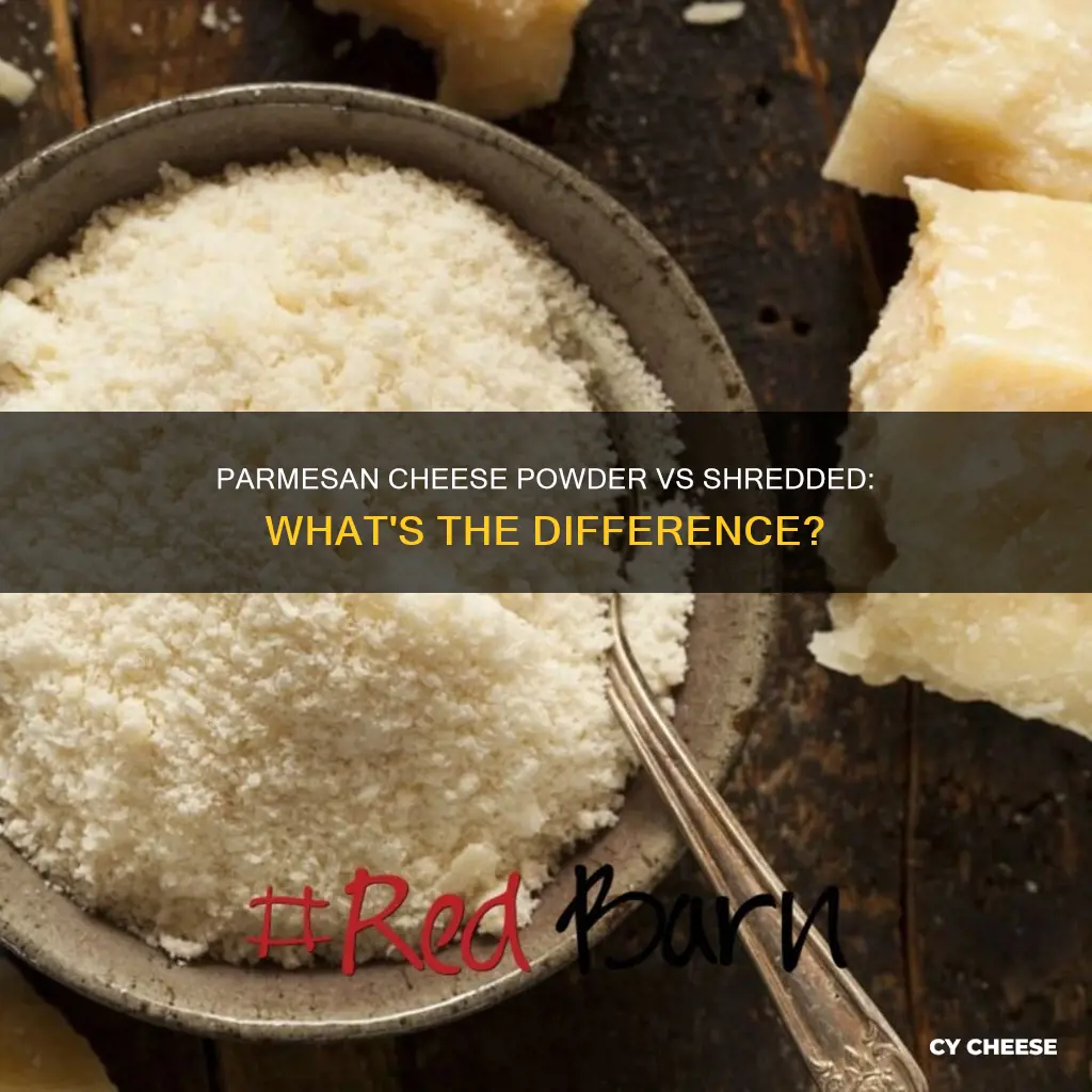 is parmesan cheese powder the same as shredded