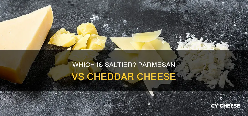 is parmesan cheese salter than cheddar cheese