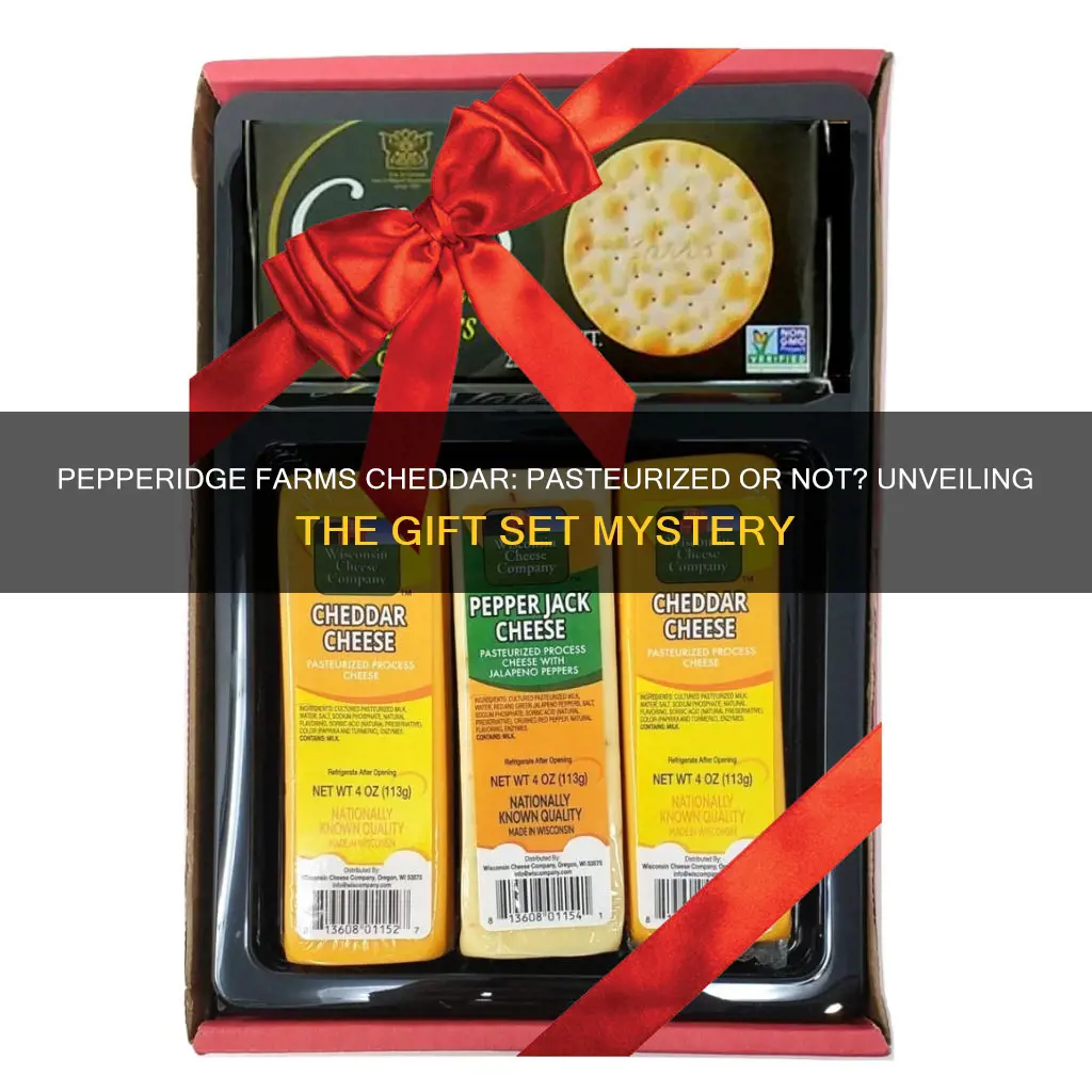 is pepperidge farms cheddar cheese pasteurized in gift set