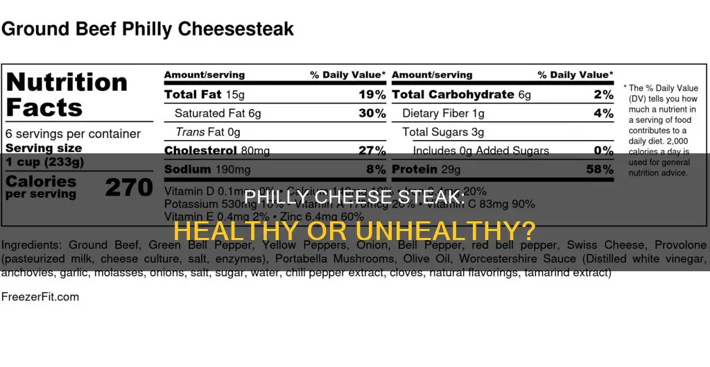 is philly cheese steak bad for you