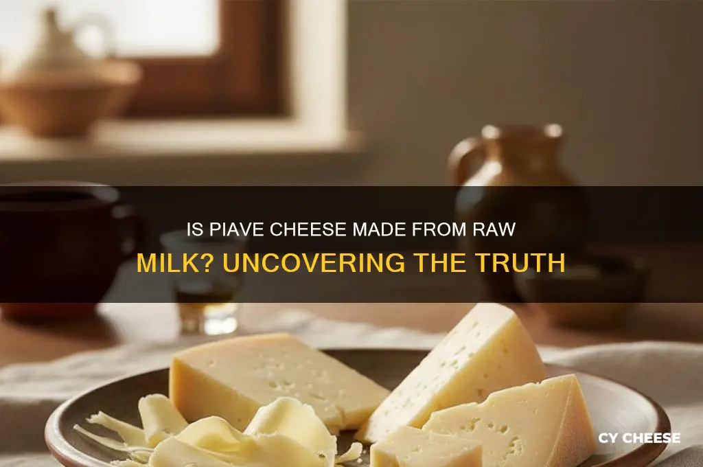 is piave cheese raw milk