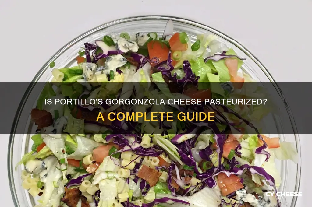 is portillos gorgonzola cheese pasteurized