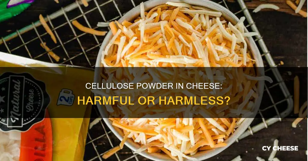 is powdered cellulose in cheese bad for you