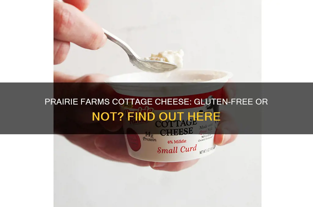 is prairie farms cottage cheese gluten free
