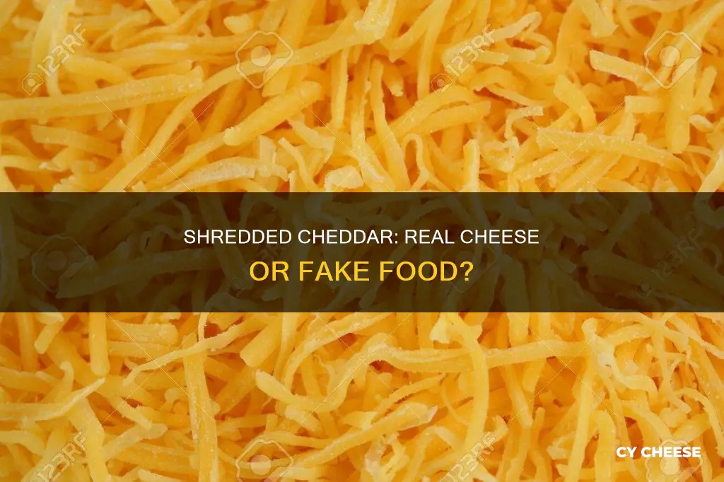 is pre shredded cheddar cheese real