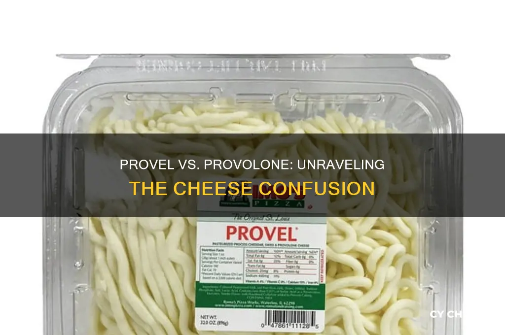 is provel cheese the same as provolone cheese