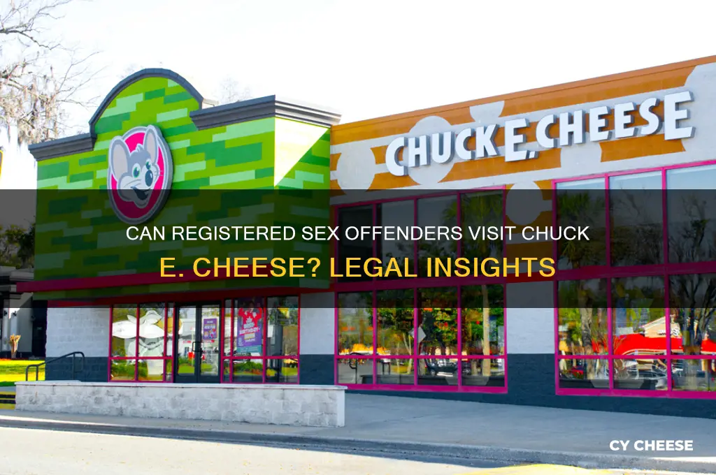 is registered sex offender allowed to be at chucky cheese