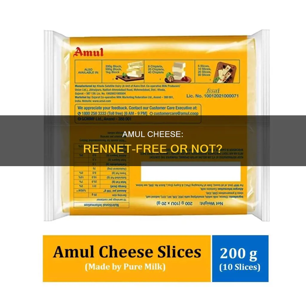 is rennet used in amul cheese