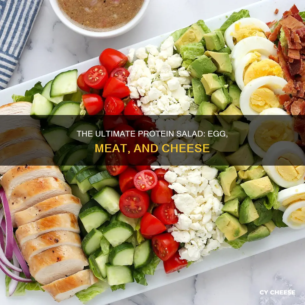 is salad made with eggs meat cheese and lettuce