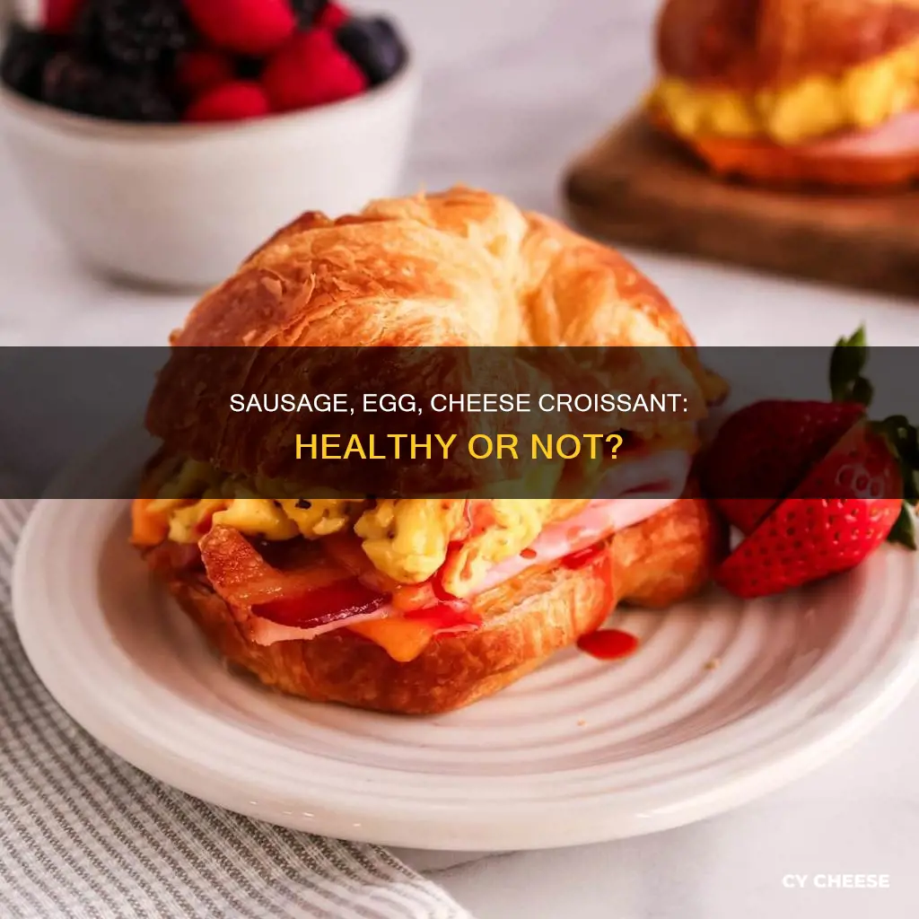 is sausage egg and cheese croissant healthy