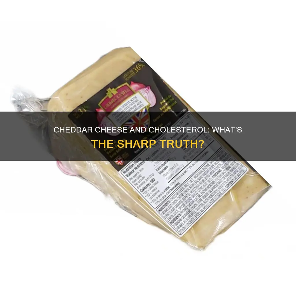 is sharp cheddar cheese high in cholesterol