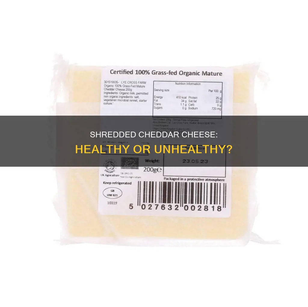 is shredded cheddar cheese healthy