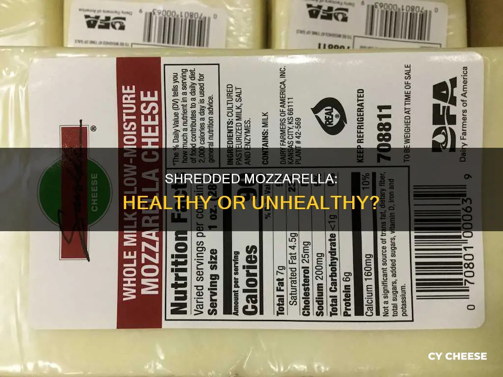 is shredded mozzarella cheese healthy