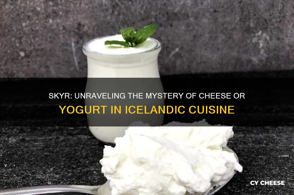 is skyr cheese or yogurt