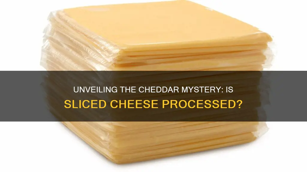 is sliced cheddar cheese processed