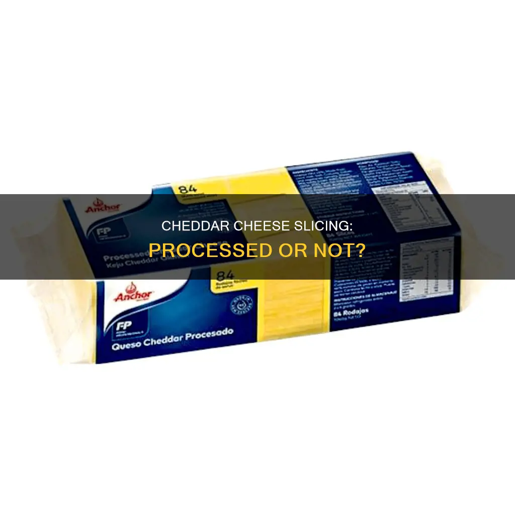 is sliced cheddar cheese processed