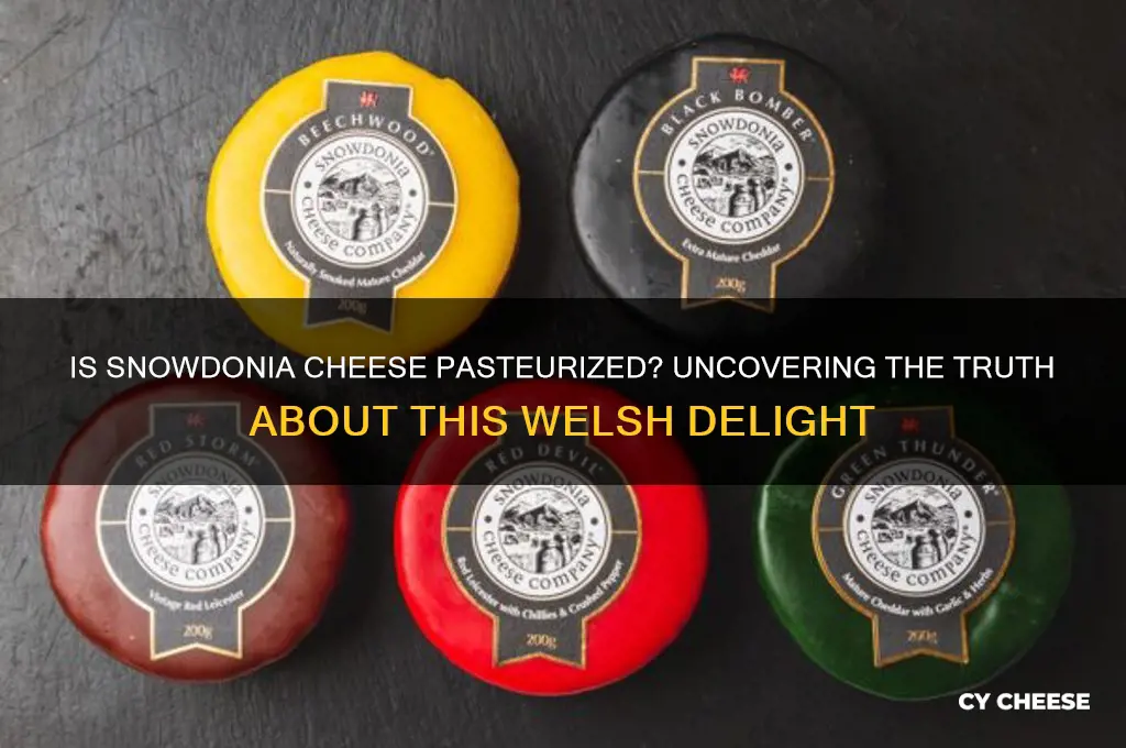 is snowdonia cheese pasteurized
