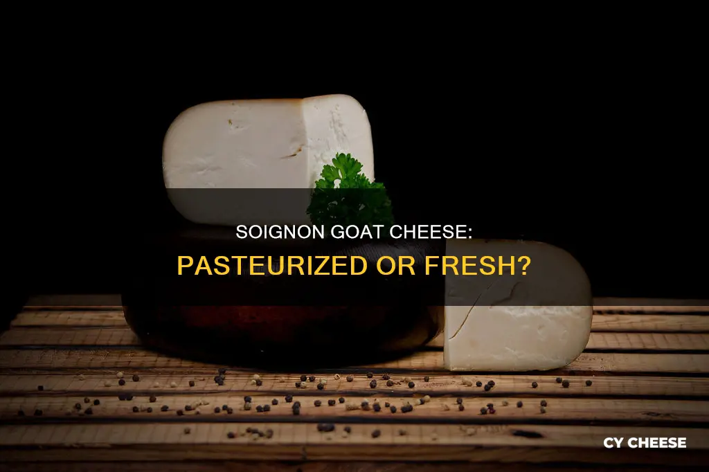 is soignon goat cheese pasteurized