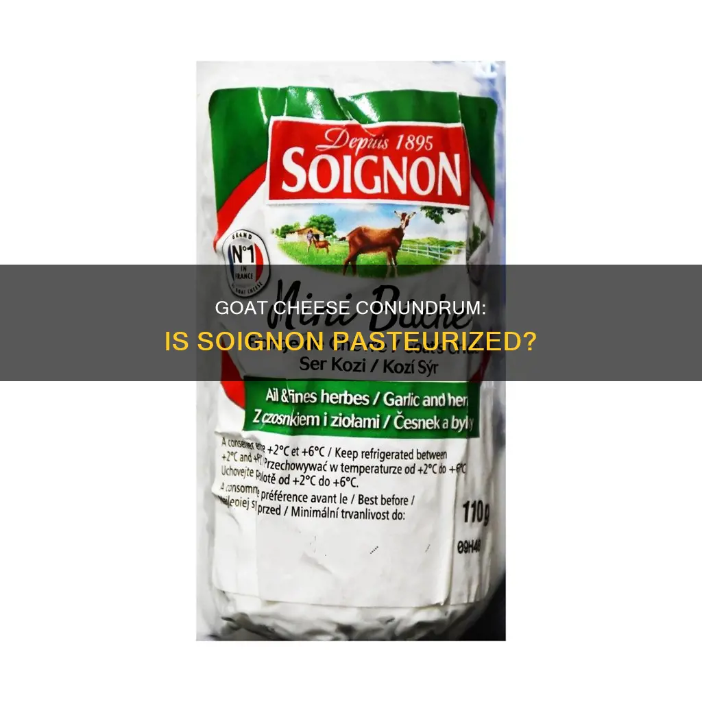 is soignon goat cheese pasteurized