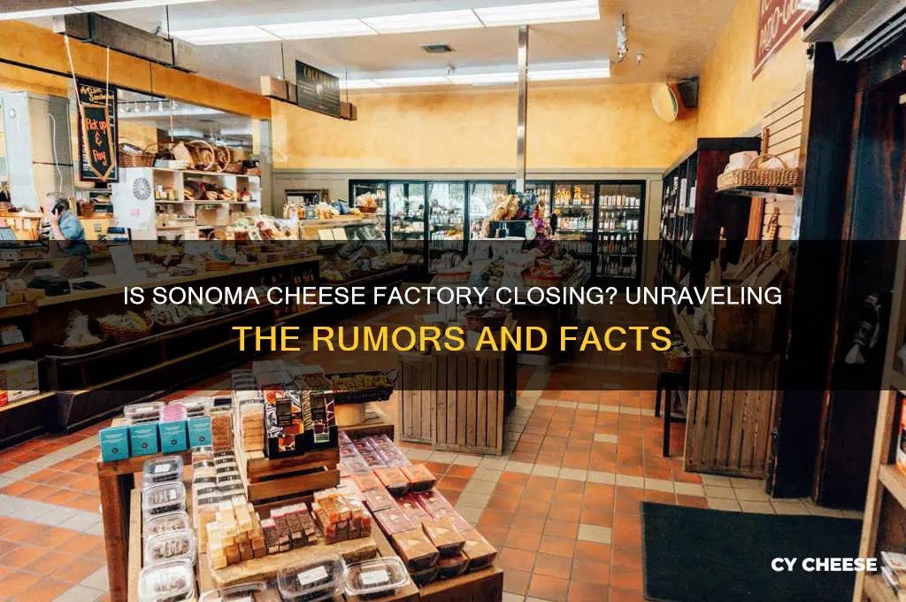 is sonoma cheese factory closing