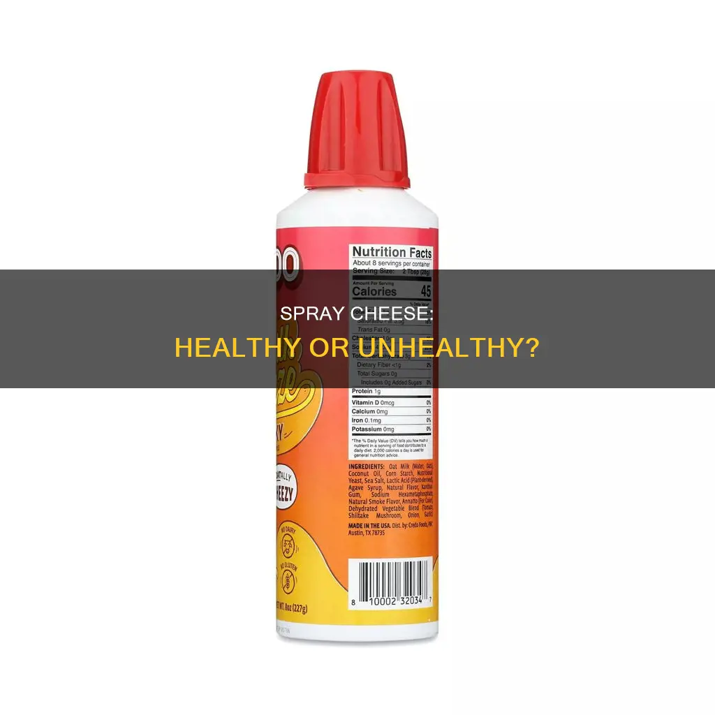 is spray cheese bad for you