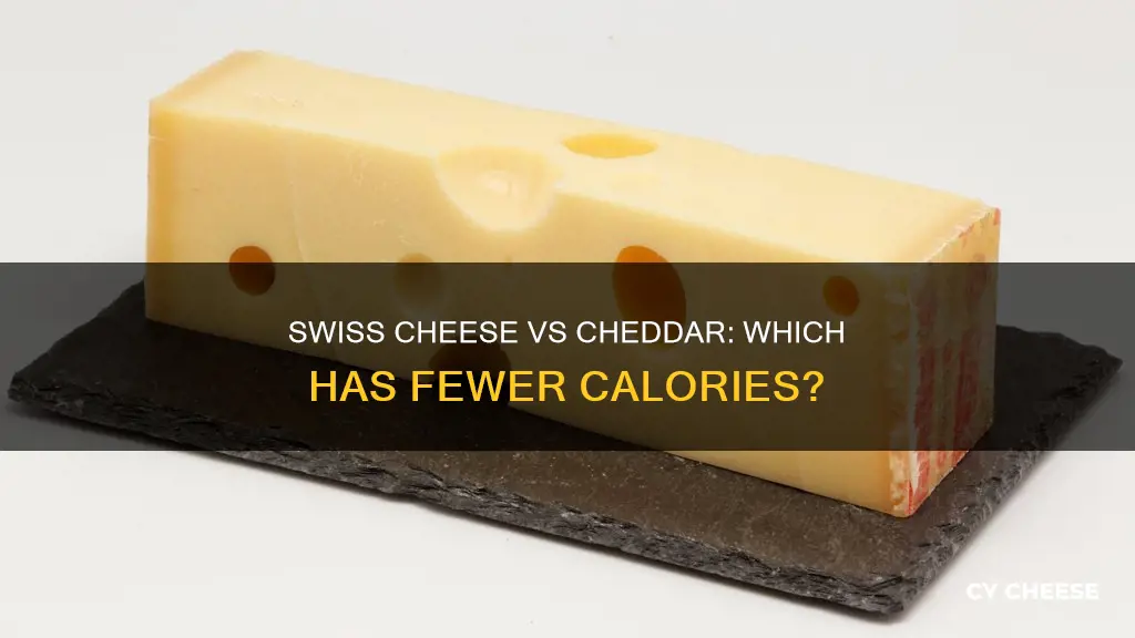is swiss cheese less fattening than cheddar