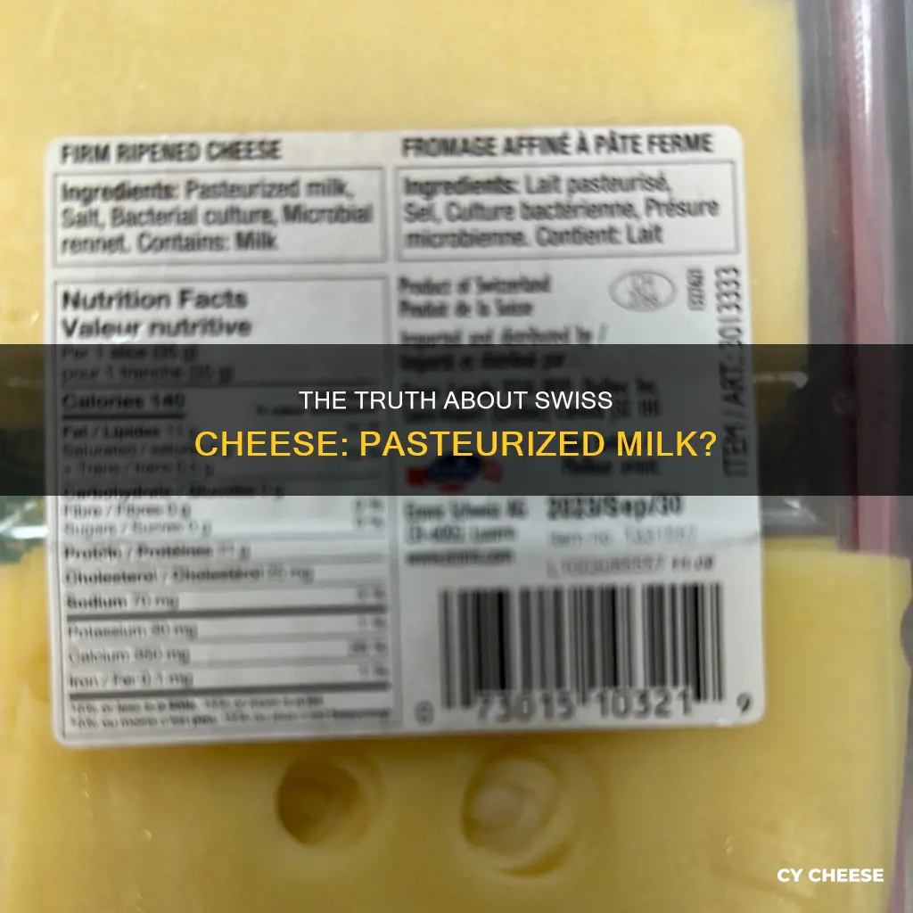is swiss cheese made from pasteurized milk