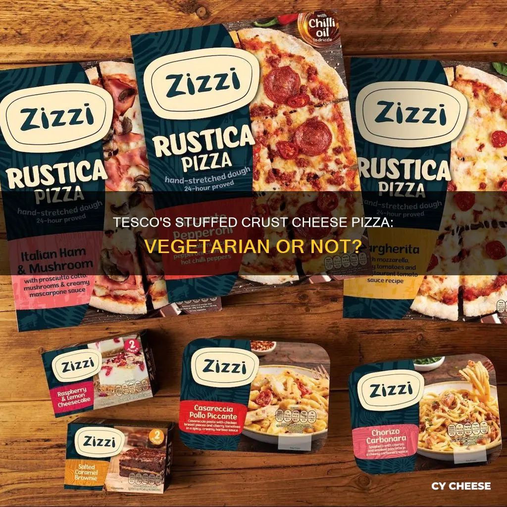 is tesco stuffed crust cheese pizza vegetarian