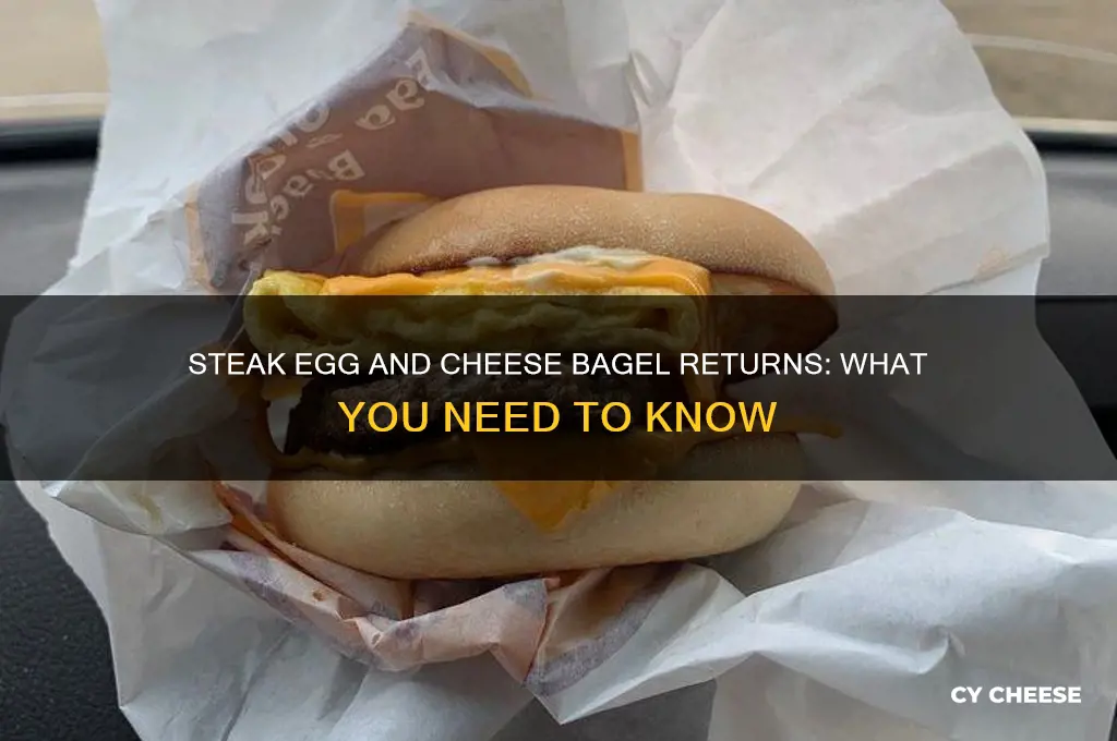 is the steak egg and cheese bagel back