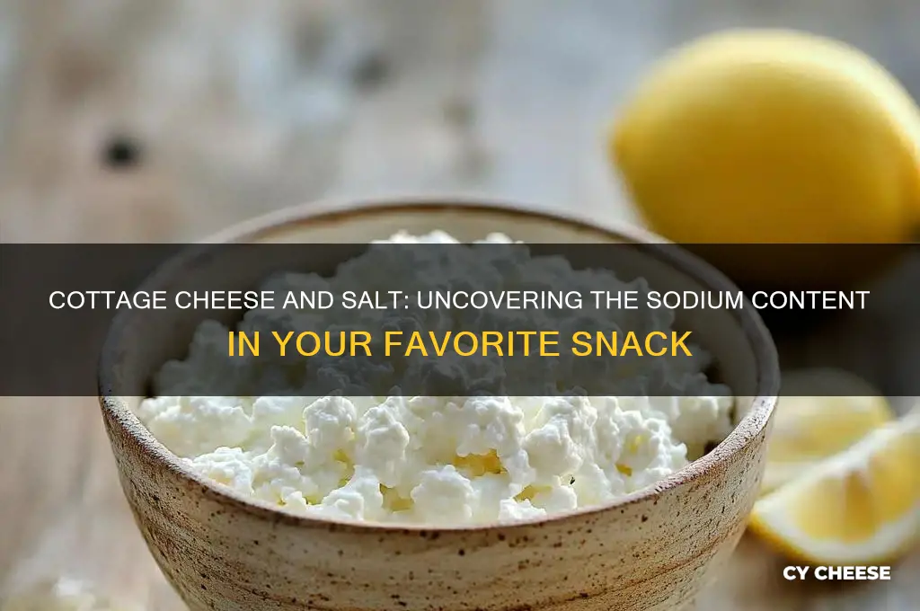 is there a lot of salt in cottage cheese
