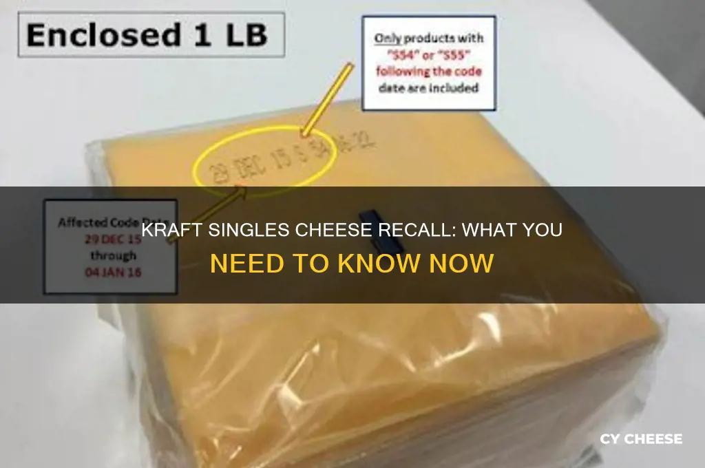 is there a recall on kraft singles cheese