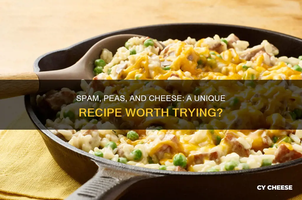 is there a recipe that has spam peas and cheese