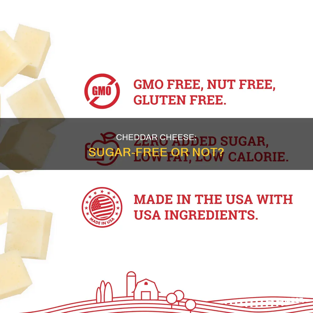 is there added sugar in cheddar cheese